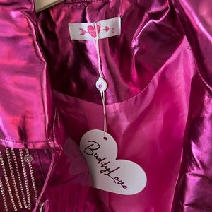 Buddylove pink metallic jacket. New with tags. Size large.
